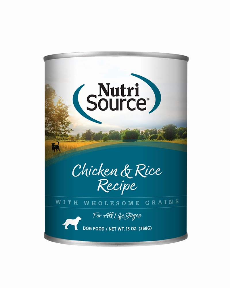 NutriSource Chicken & Rice Wet Dog Food 13oz