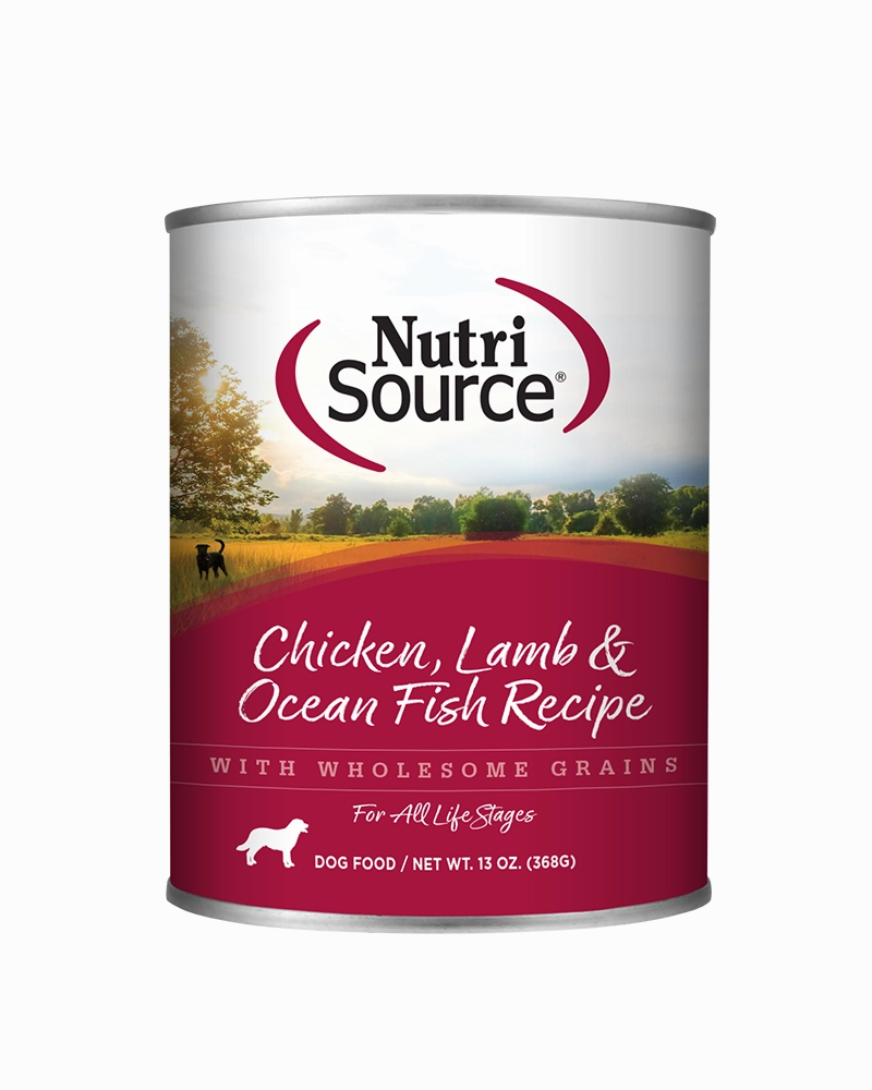 NutriSource Chicken, Lamb & Fish Wet Dog Food 13oz