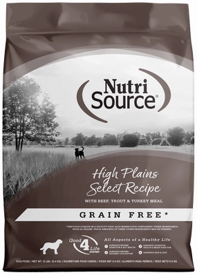NutriSource Grain Free High Plains Select 26lbs