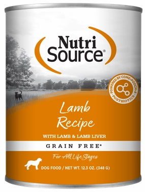 NutriSource Grain-Free Lamb Wet Dog Food 13oz