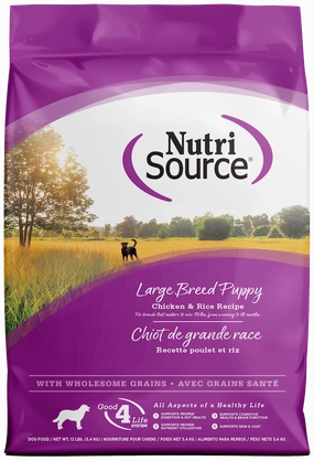 NutriSource Large Breed Puppy Chicken & Rice Dry Dog Food 12lb
