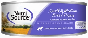 NutriSource Sm/Med Puppy Chicken & Rice Wet Dog Food 5.5oz
