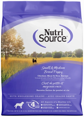 NutriSource Small & Medium Breed Puppy Chicken & Rice Dry Dog Food 12lb