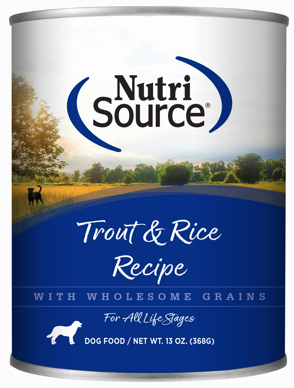 NutriSource Trout & Rice Wet Dog Food 13oz