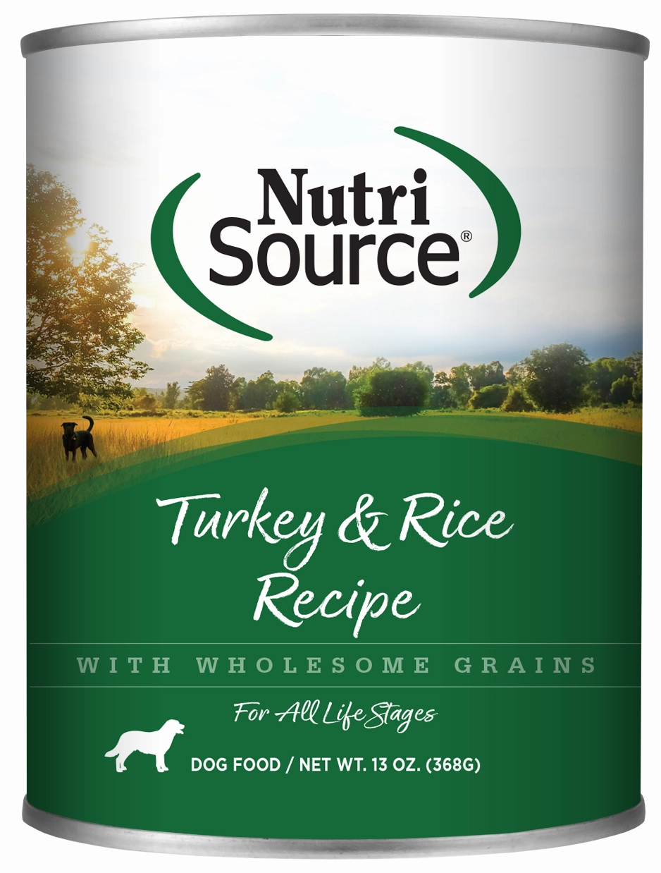 NutriSource Turkey & Rice Wet Dog Food 13oz (OLD)