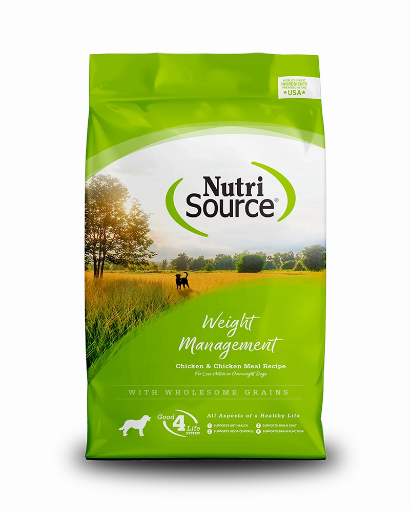 NutriSource Weight Management Chicken Dry Dog Food 26lb