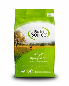 NutriSource Weight Management Chicken Dry Dog Food 26lb