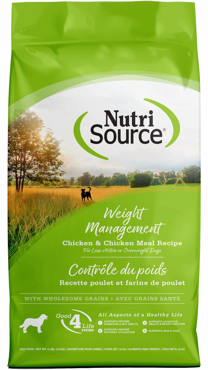 NutriSource Weight Management Chicken Dry Dog Food 4lb