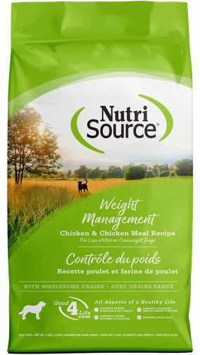 NutriSource Weight Management Chicken Dry Dog Food 4lb
