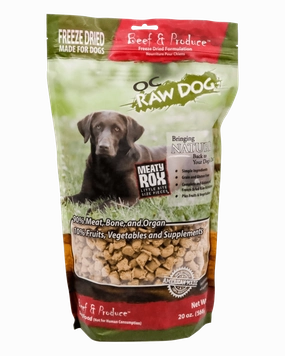 OC Raw Freeze-Dried Beef & Produce Rox for Dogs 20oz