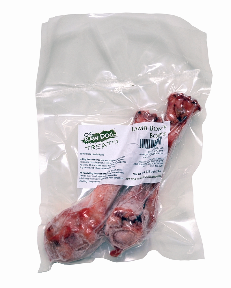 OC Raw Frozen Lamb Boney Bones .5lb