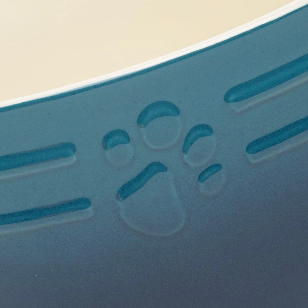Ombre 2 Piece Dog Food & Water Bowl Set - Blue