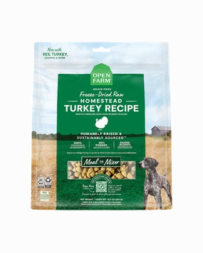 Open Farm Freeze-Dried Raw Homestead Turkey Dog Food 13.5oz