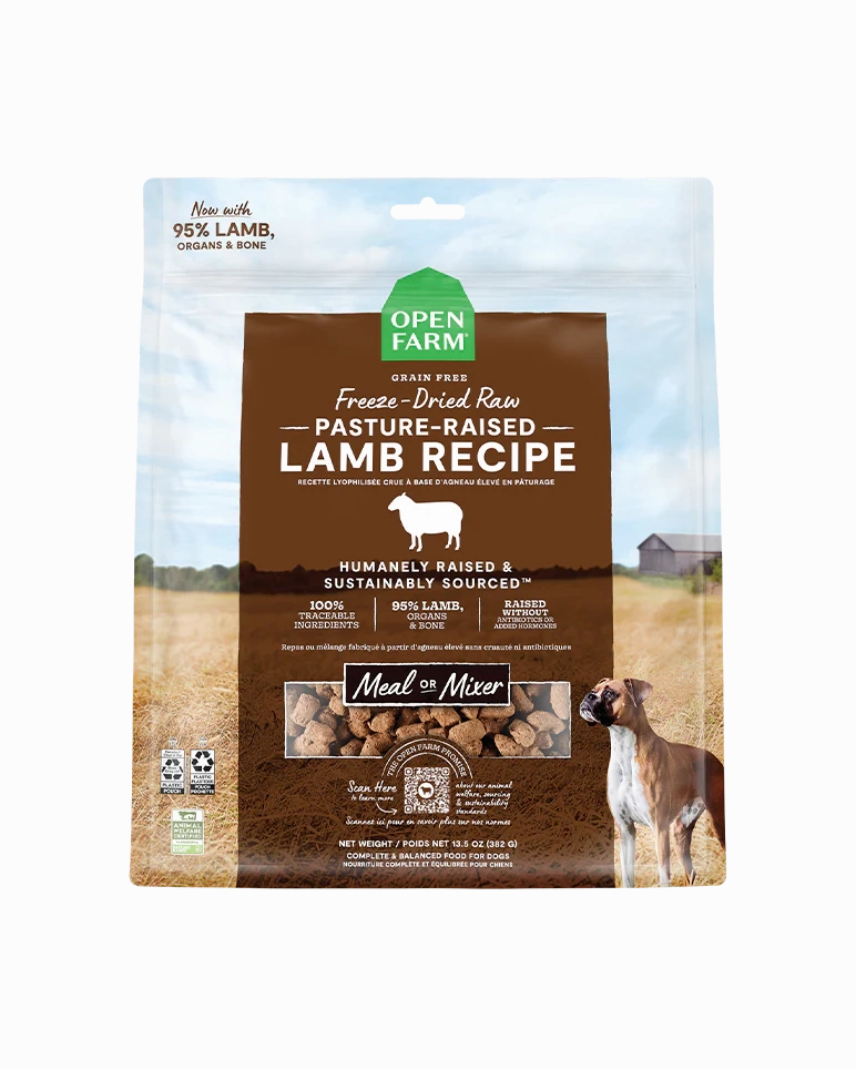 Open Farm Freeze-Dried Raw Pasture-Raised Lamb Dog Food 13.5oz