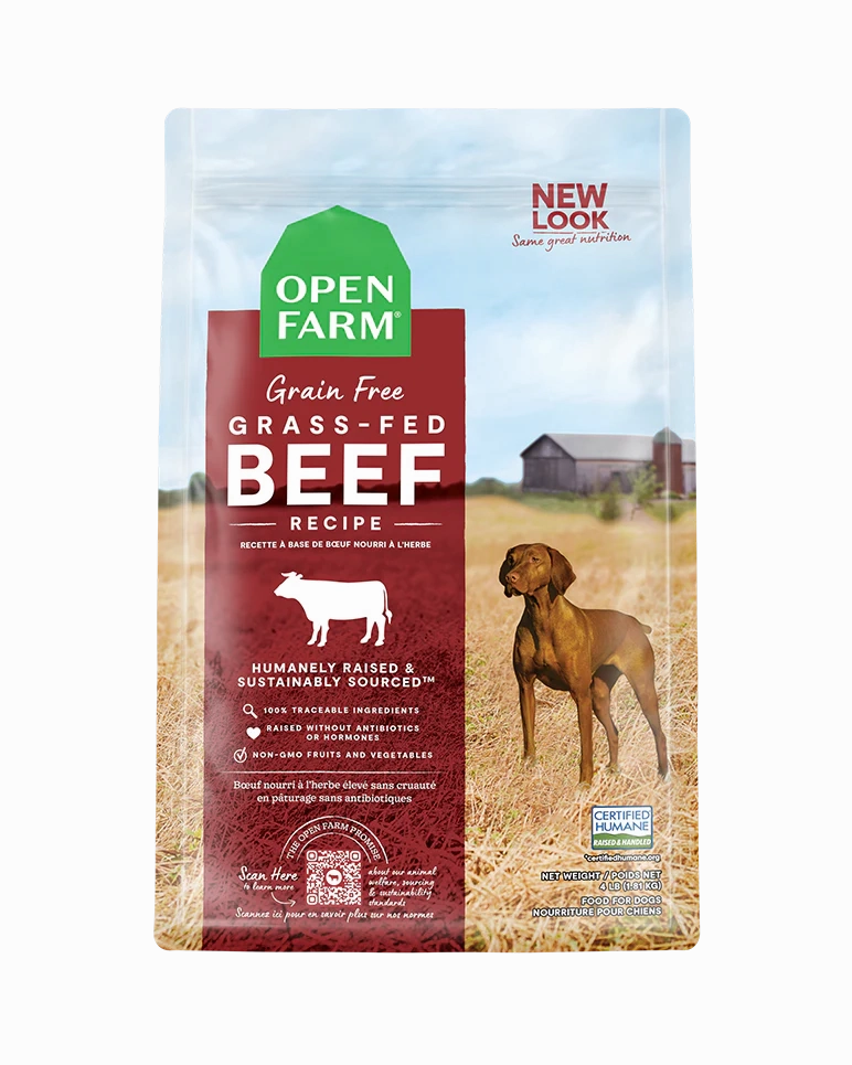 Open Farm Grass-Fed Beef Grain-Free Dry Dog Food 22lb