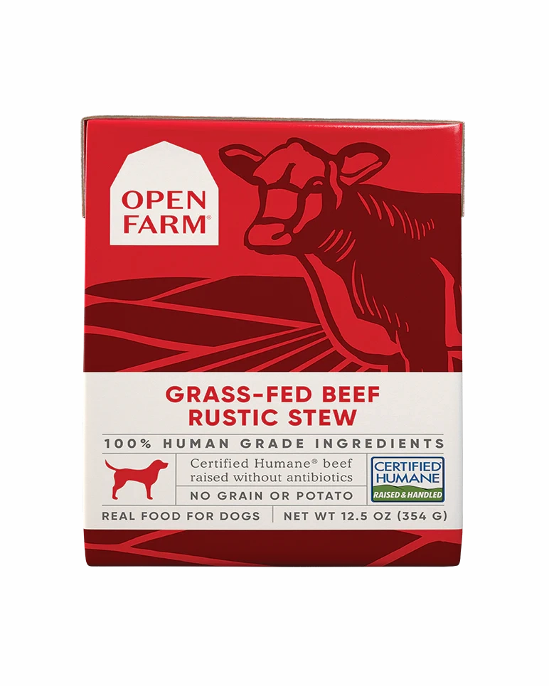Open Farm Grass-Fed Beef Rustic Stew Wet Dog Food 12.5oz