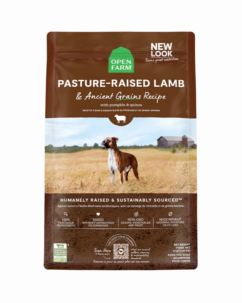 Open Farm Pasture-Raised Lamb & Ancient Grains Dry Dog Food 22lb