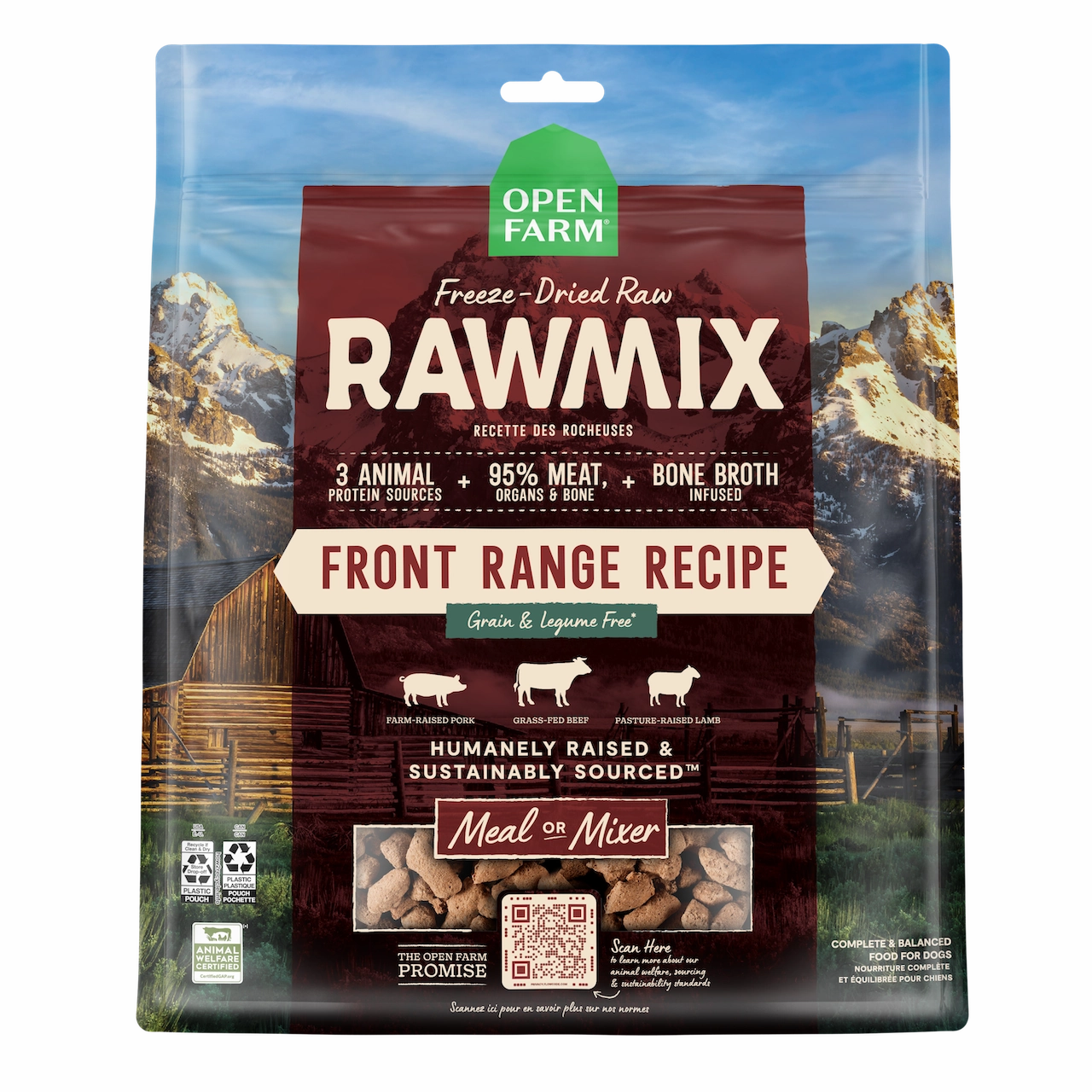 Open Farm RawMix Front Range Freeze Dried Raw Morsels Dog Food 13.5oz