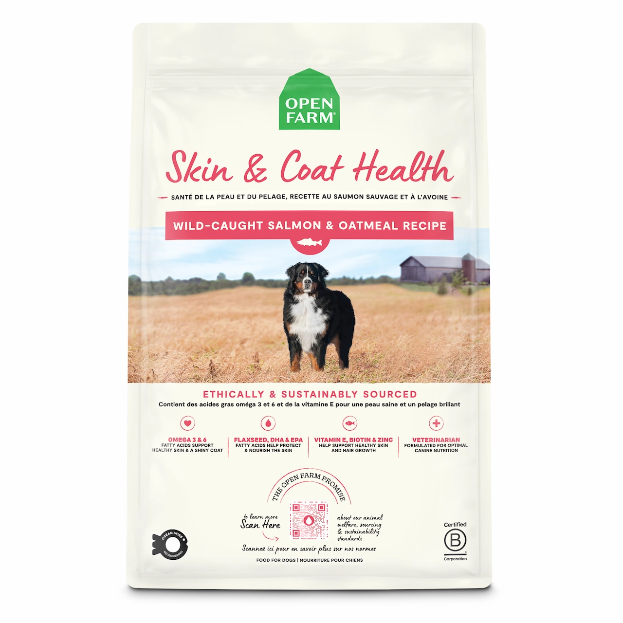 Open Farm Salmon & Oatmeal Skin & Coat Dry Dog Food 22lb