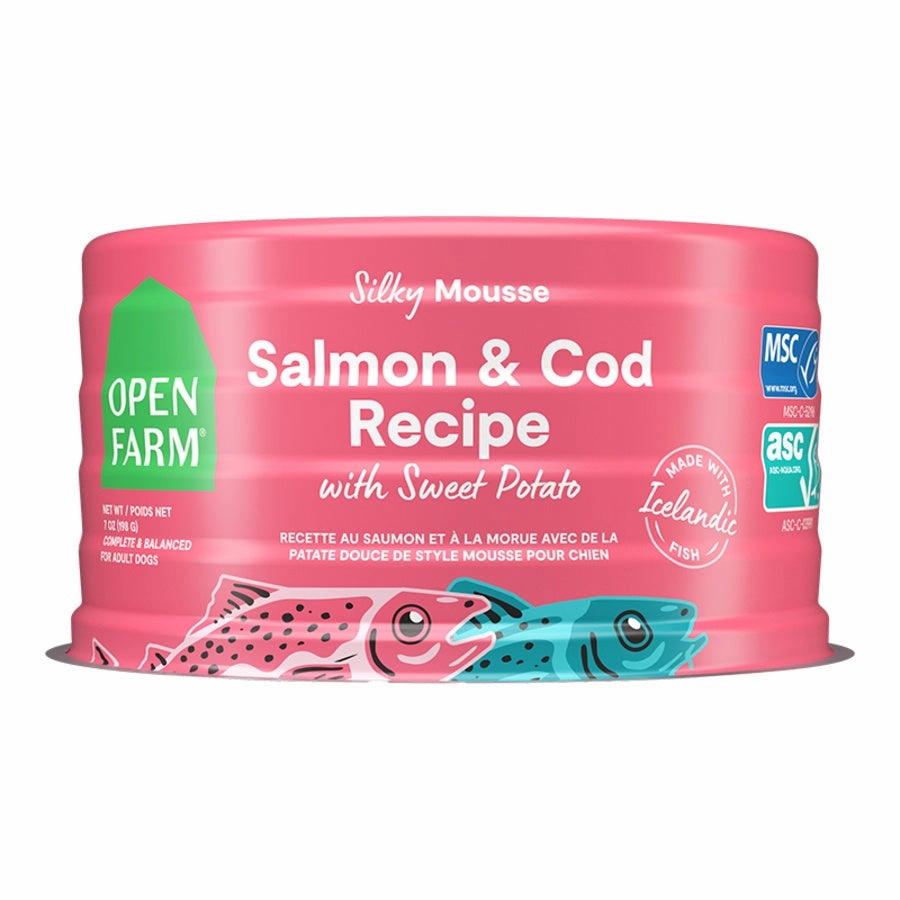 Open Farm Silky Mousse Grain-Free Salmon & Cod with Sweet Potato Wet Dog Food 7oz