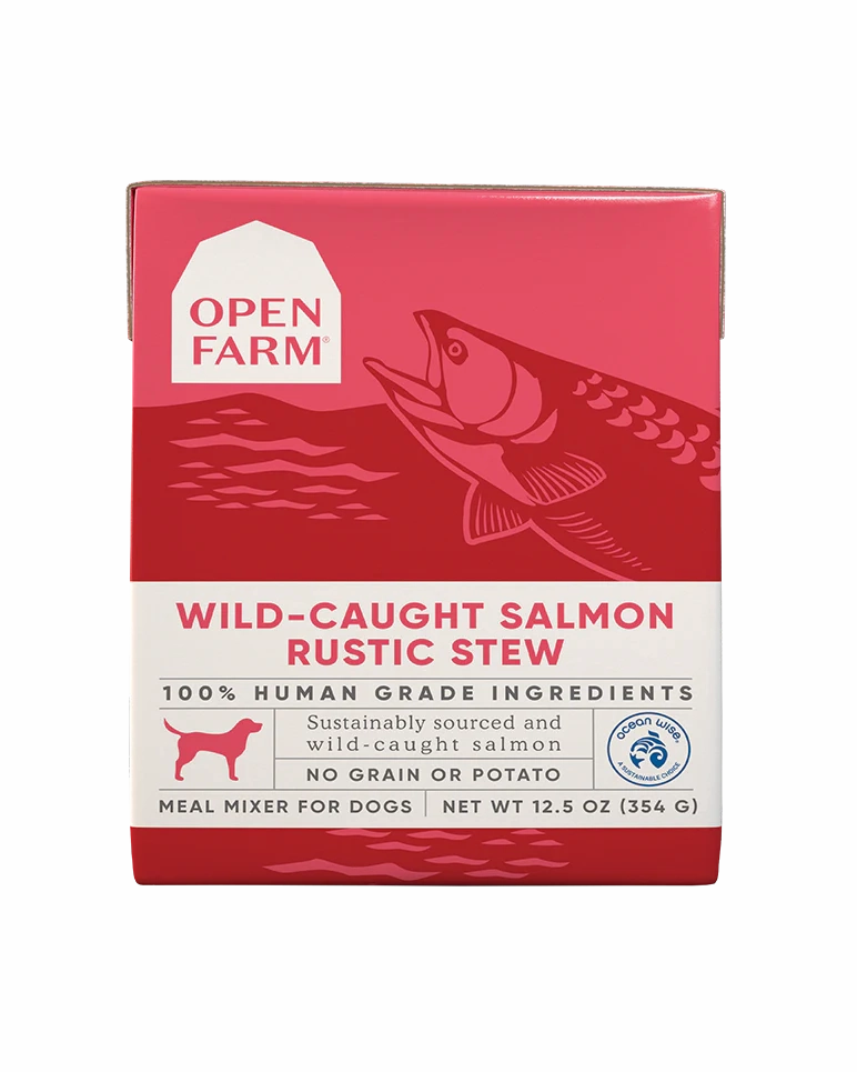 Open Farm Wild-Caught Salmon Rustic Stew Wet Dog Food12.5oz