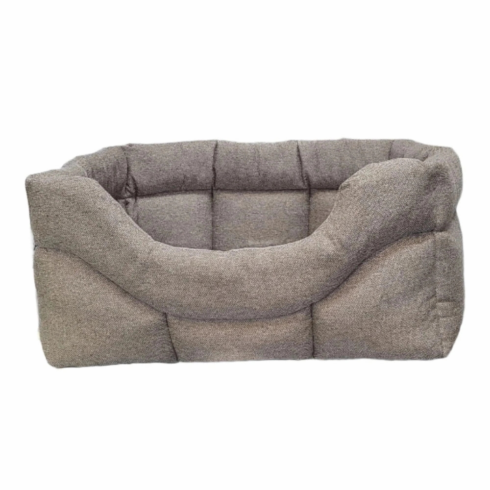 P&L Rectangular High Sided Orkney Tweed Bed - Brown