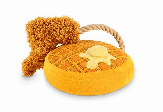 P.L.A.Y Barking Brunch Chicken & Waffles Plush Dog Toy