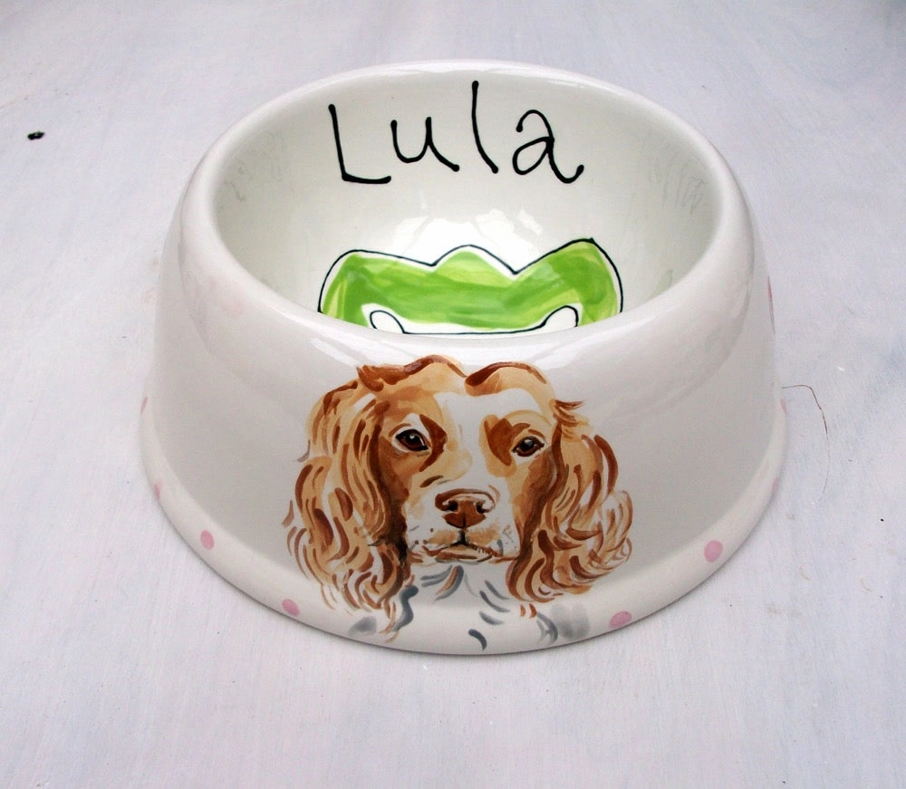 Personalised Angled Ceramic Dog Portrait Bowl