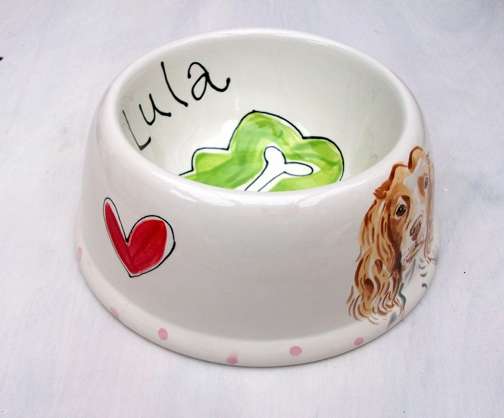 Personalised Angled Ceramic Dog Portrait Bowl