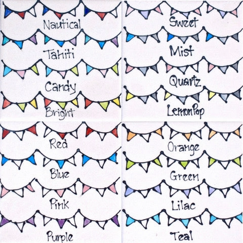 Personalised Bunting Design Dog Bowls