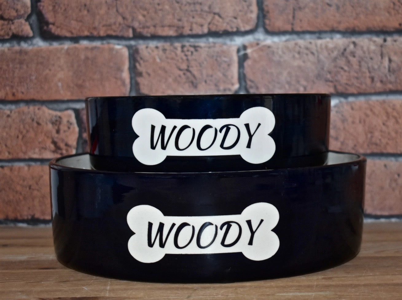 Personalised Ceramic Bone Design Dog Bowls