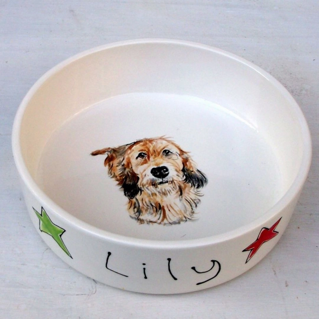 Personalised Ceramic Dog Portrait Bowl