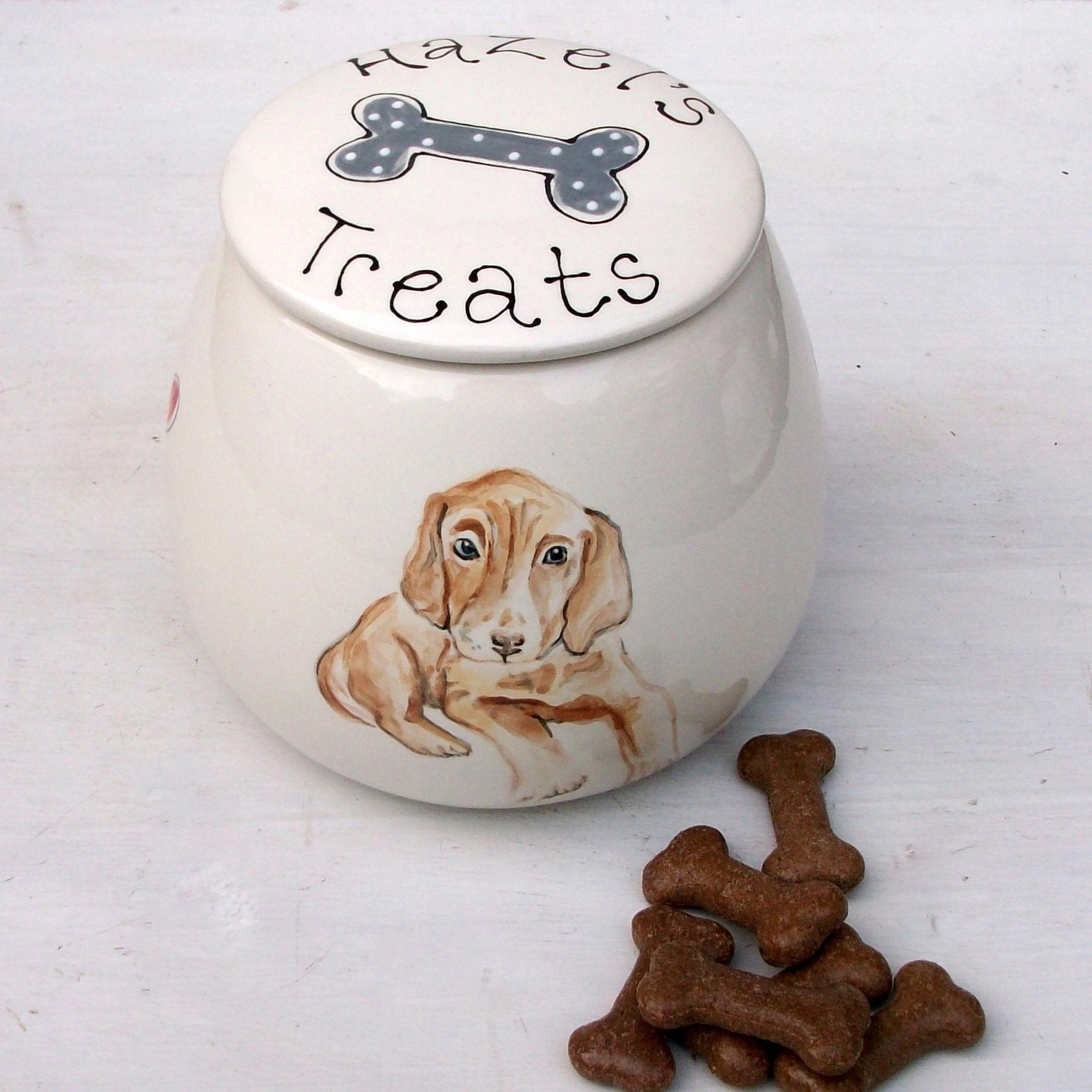 Personalised Ceramic Dog Portrait Treat Jar
