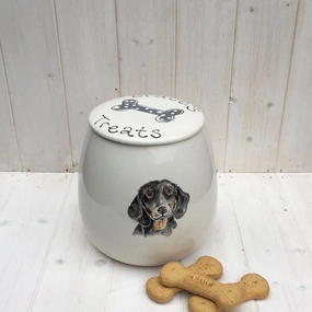 Personalised Ceramic Dog Portrait Treat Jar