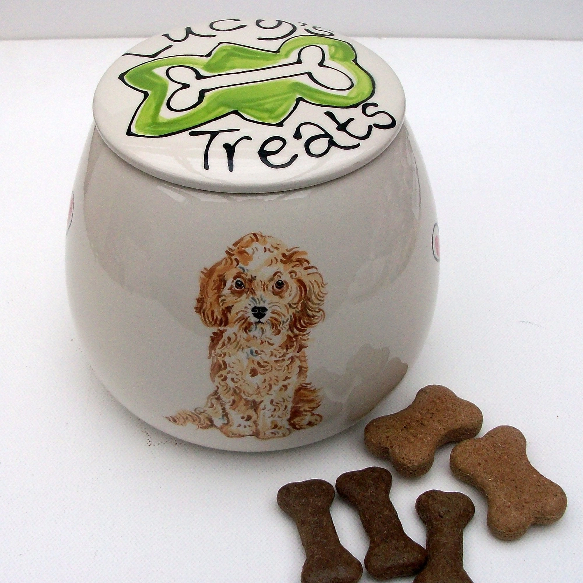 Personalised Ceramic Dog Portrait Treat Jar
