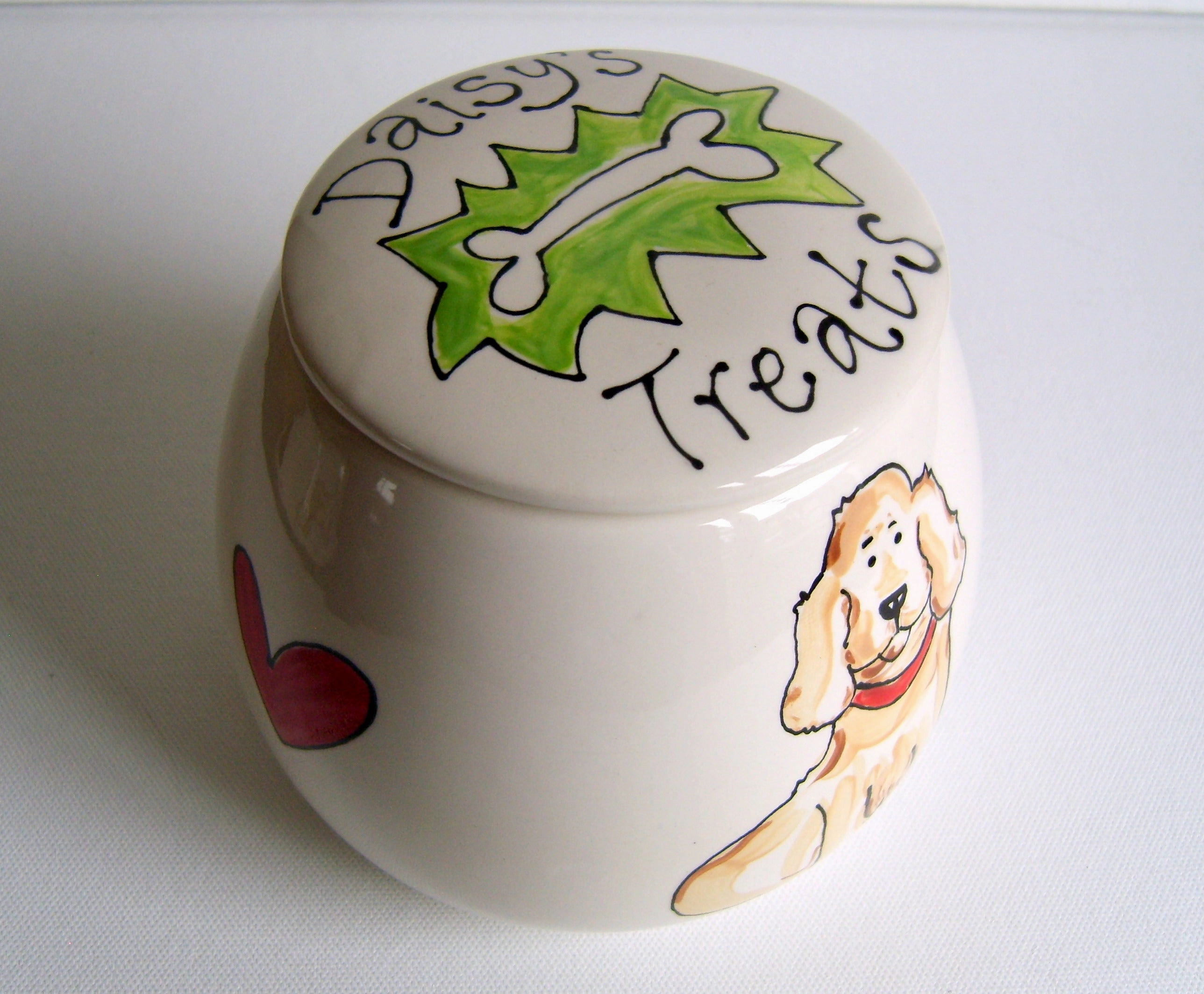 Personalised Ceramic Dog Portrait Treat Jar