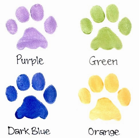 Personalised Ceramic Paw Print Dog Bowls
