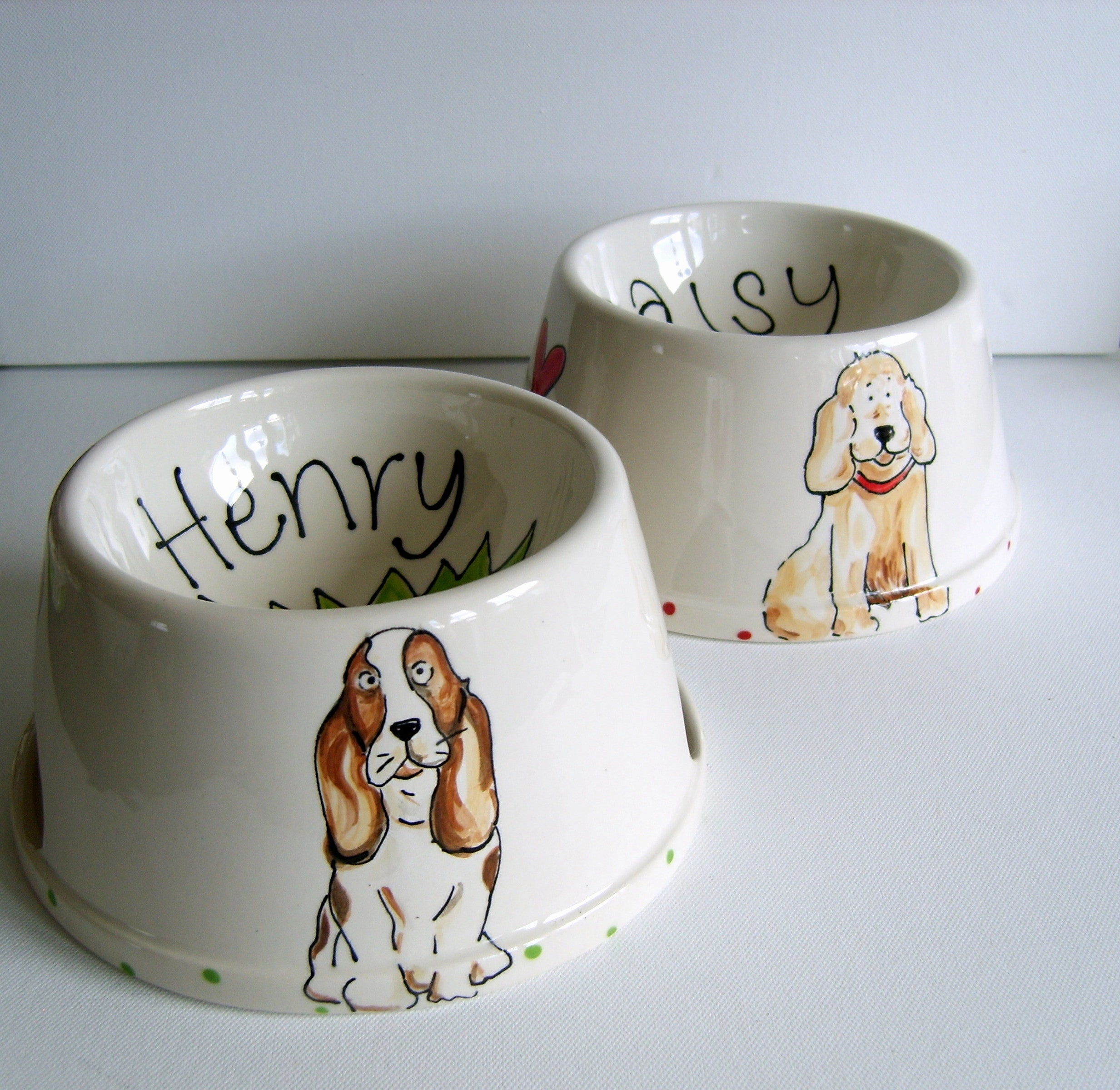 Personalised Ceramic Spaniel Dog Bowl