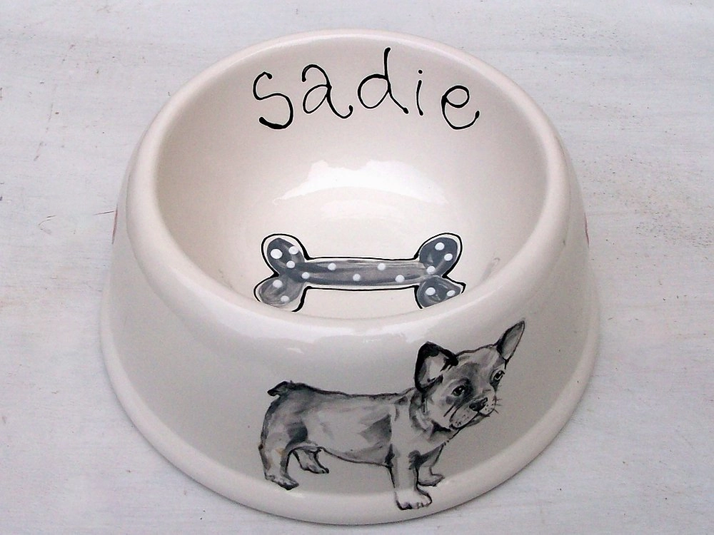 Personalised Ceramic Spaniel Dog Bowl