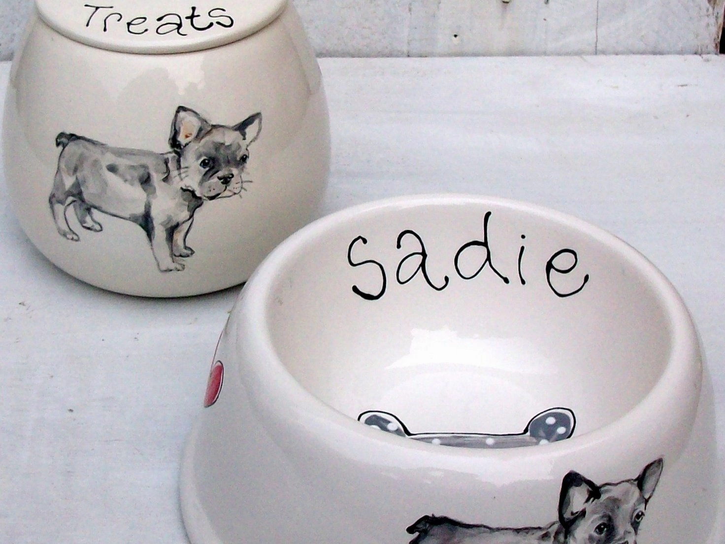 Personalised Ceramic Spaniel Dog Bowl