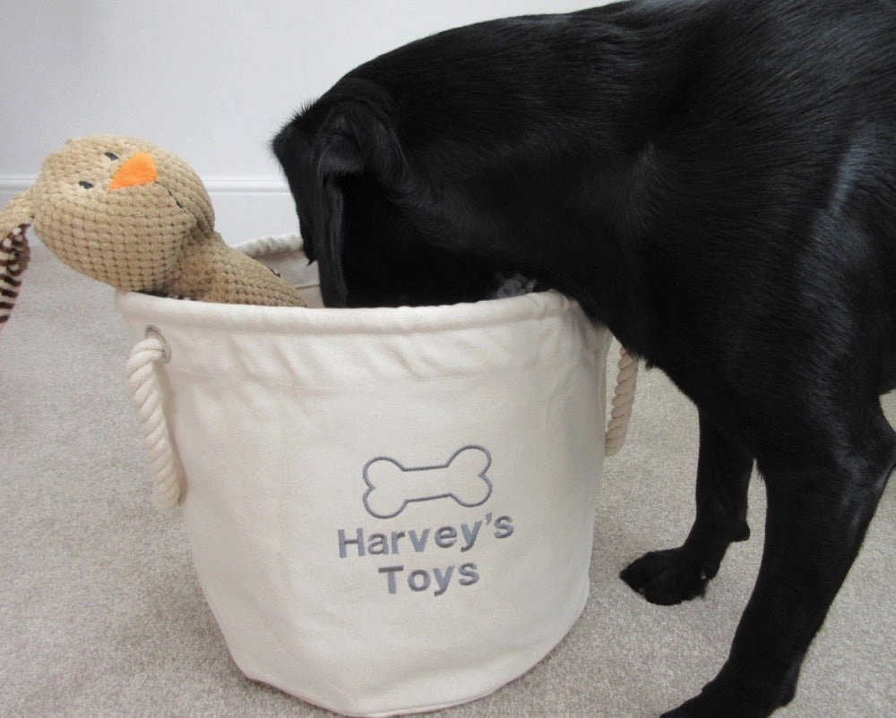 Personalised Dog Toy Storage Bag
