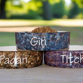 Personalised Granite Design Dog Bowls