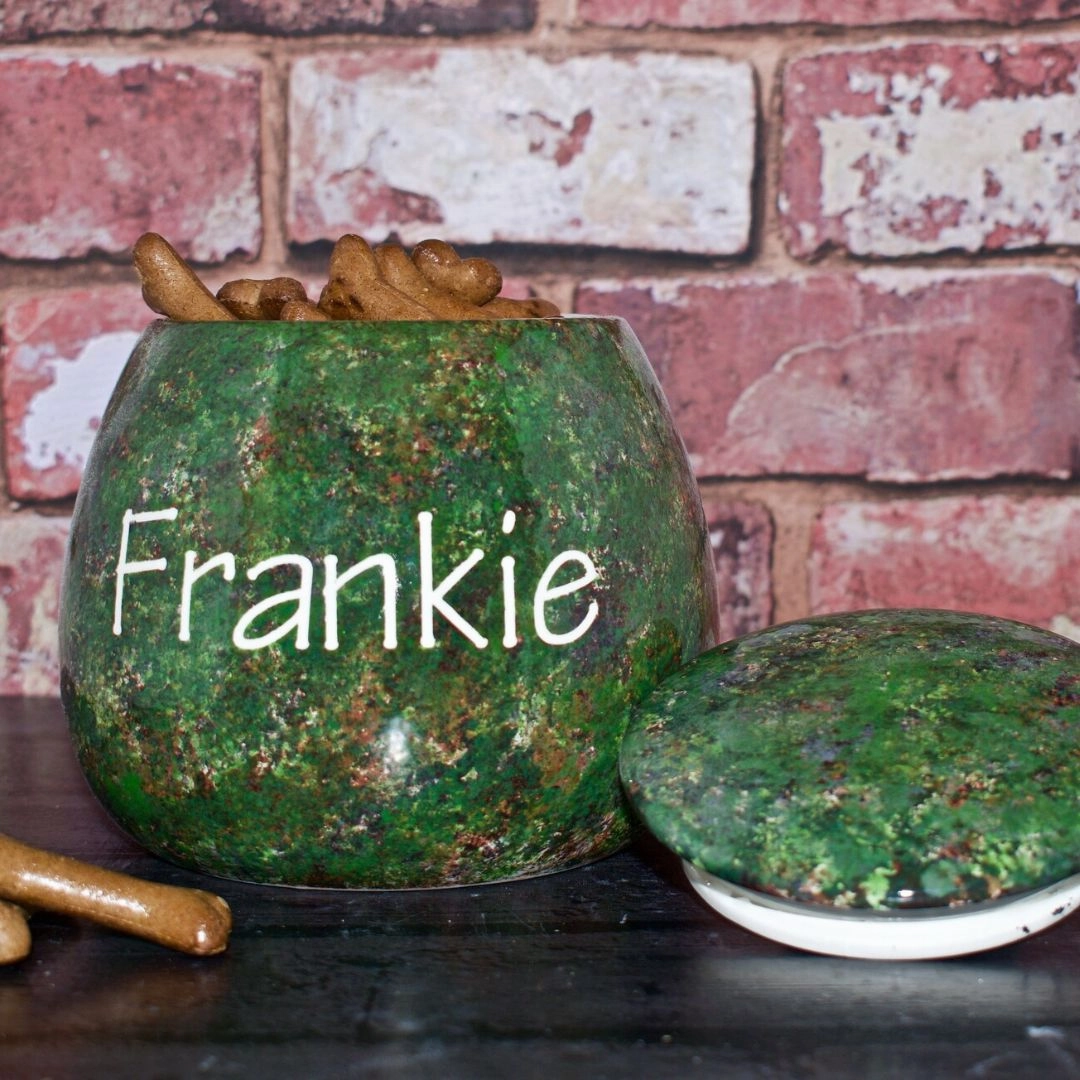 Personalised Granite Design Dog Treat Jar