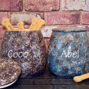 Personalised Granite Design Dog Treat Jar