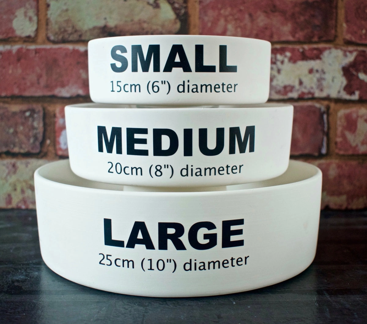 Personalised Heart Font Dog Bowls With Painted Inside