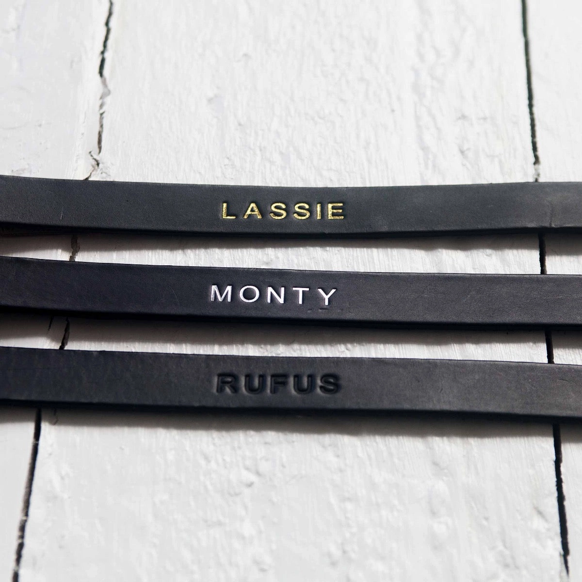 Personalised Named Embossed Leather Dog Leads