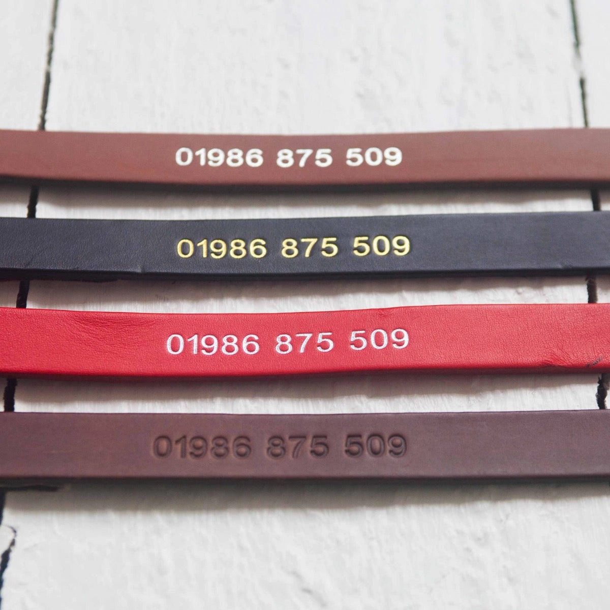 Personalised Named Embossed Leather Dog Leads