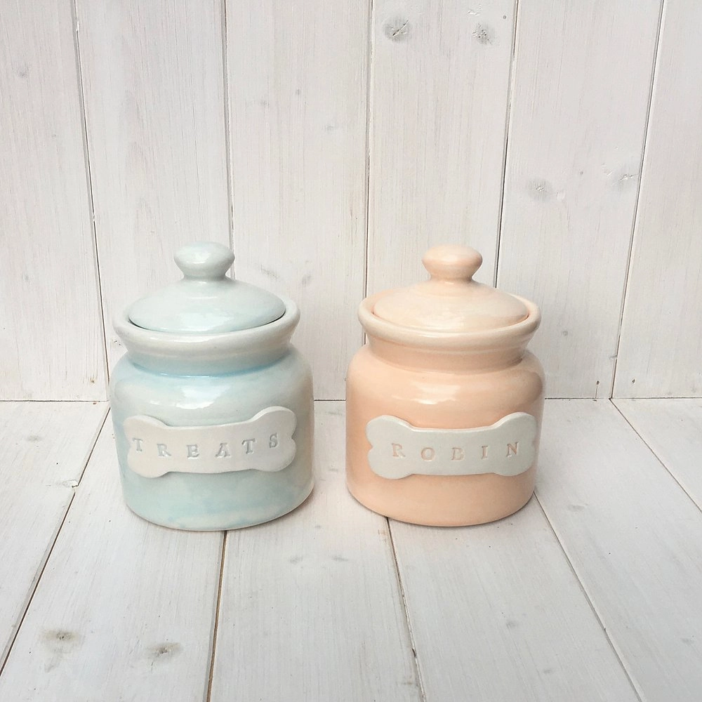 Personalised Pastel Dog Treat Jars
