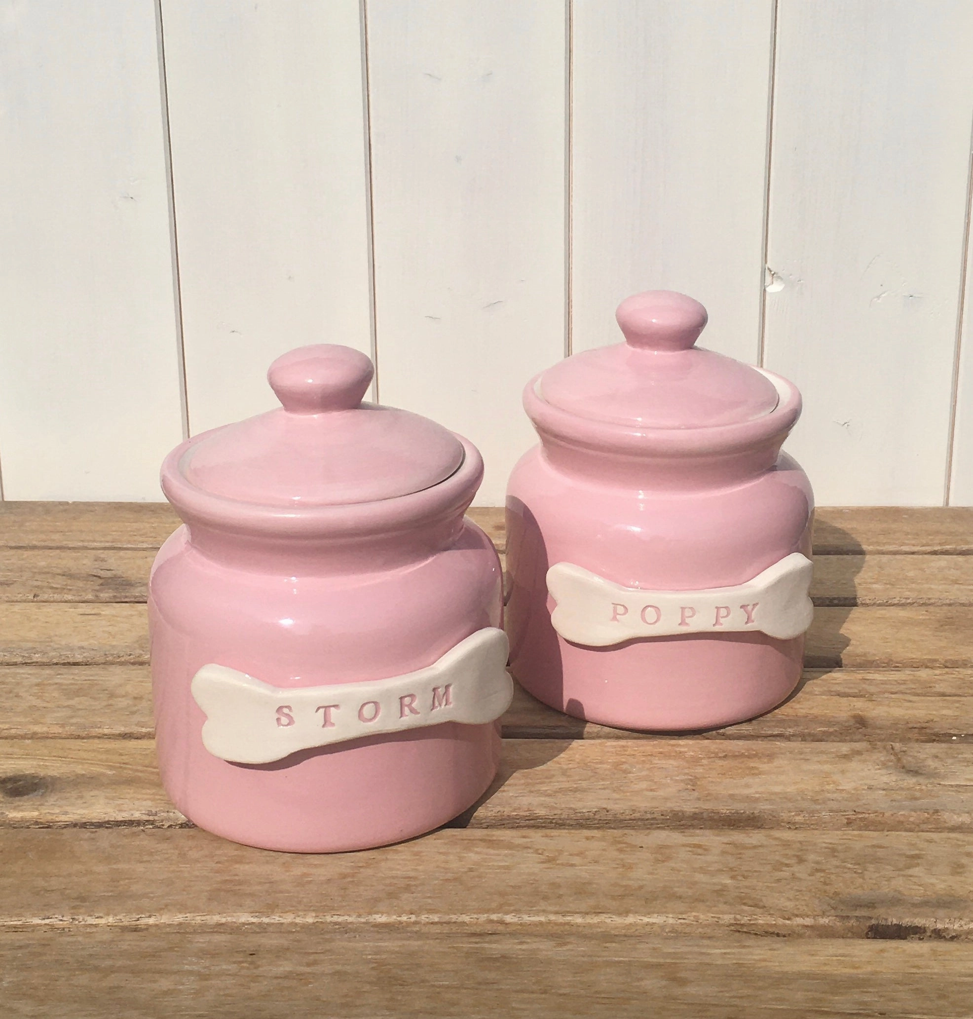 Personalised Pastel Dog Treat Jars