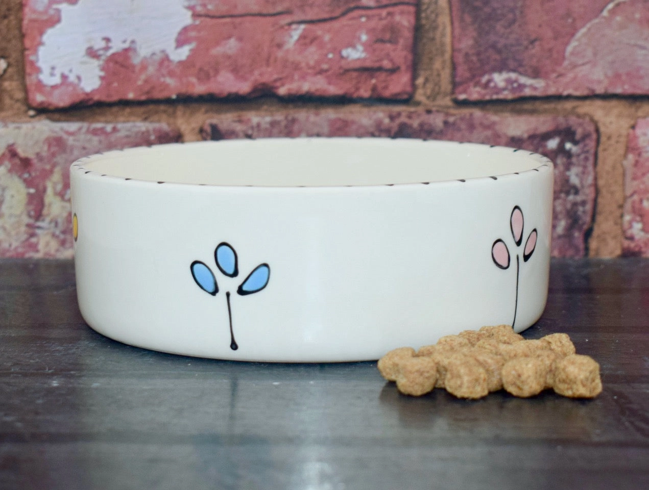 Personalised Petal Design Dog Bowls